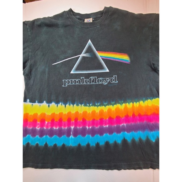 Liquid Blue Pink Floyd Dark Side of the Moon Tie Dye T Shirt XX Large - Picture 2 of 9
